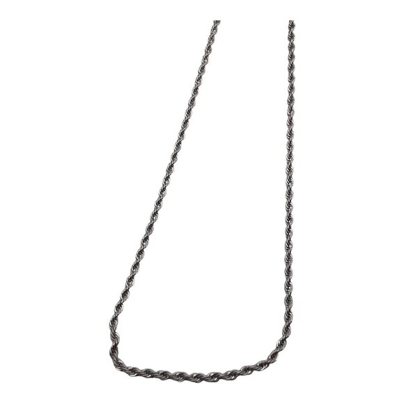 4mm Stainless Steel Unisex Rope Chain Necklace 24-Inch Sliver Tone - Picture 4 of 5
